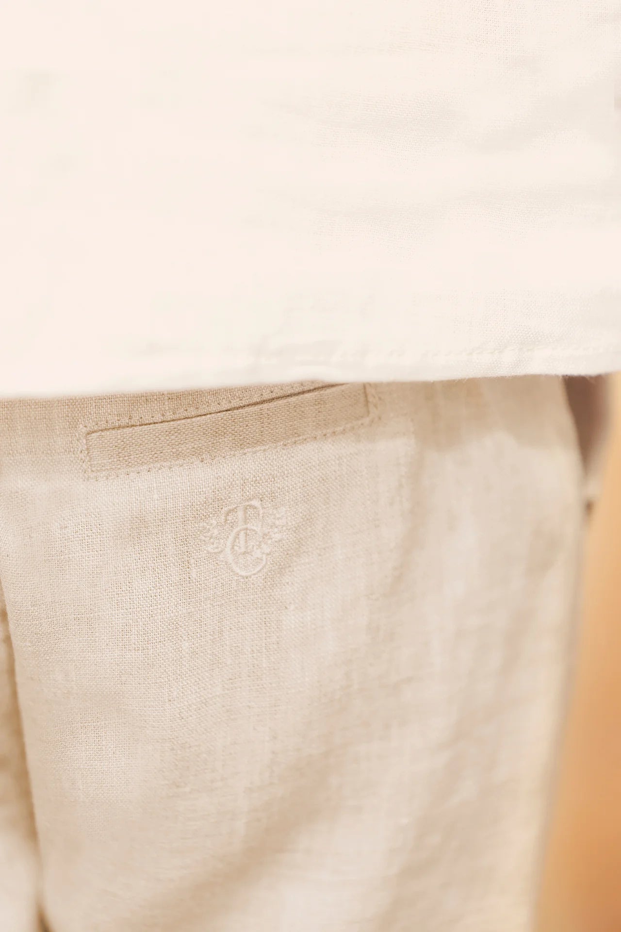 TROUSERS – BEIGE CHINA LINEN