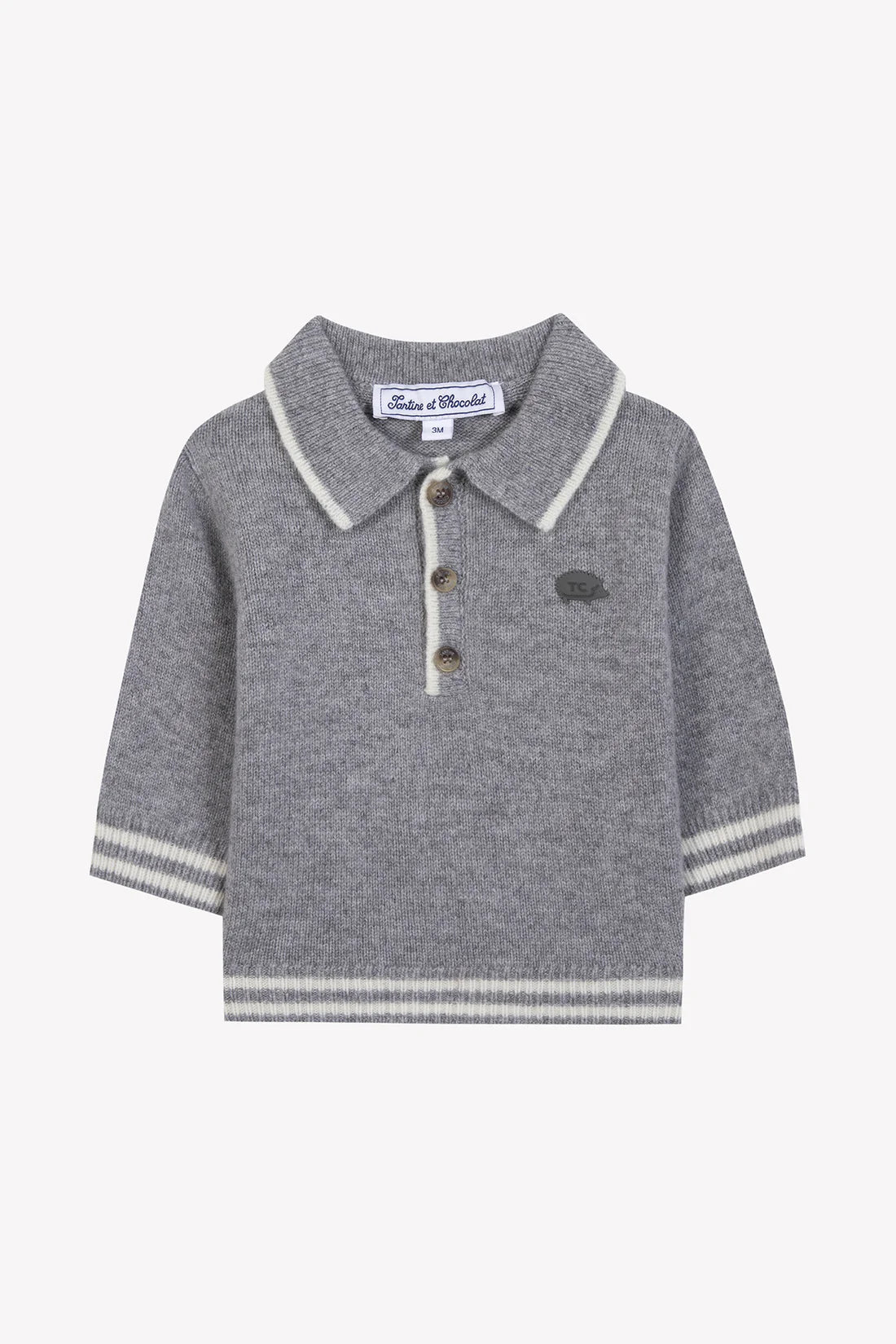 SWEATER Grey China Pointed collar