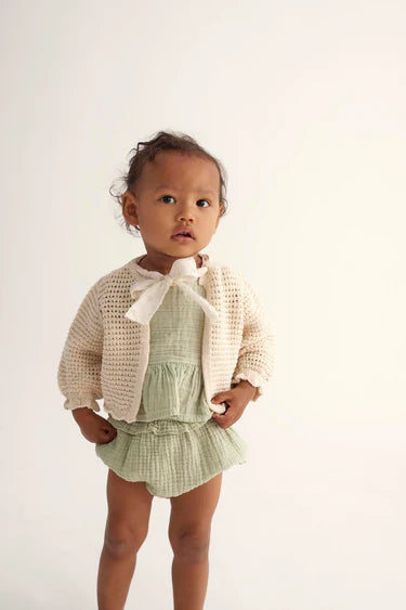 TENDER GREEN RUFFLE SET