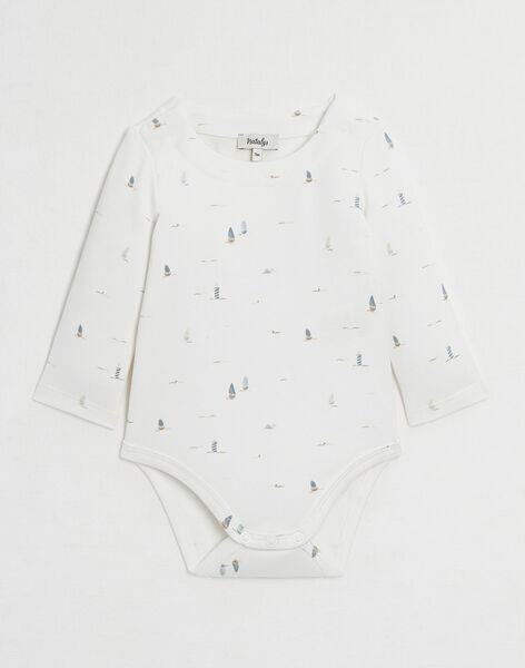 Long-sleeved bodysuit with boat print by Nathalys