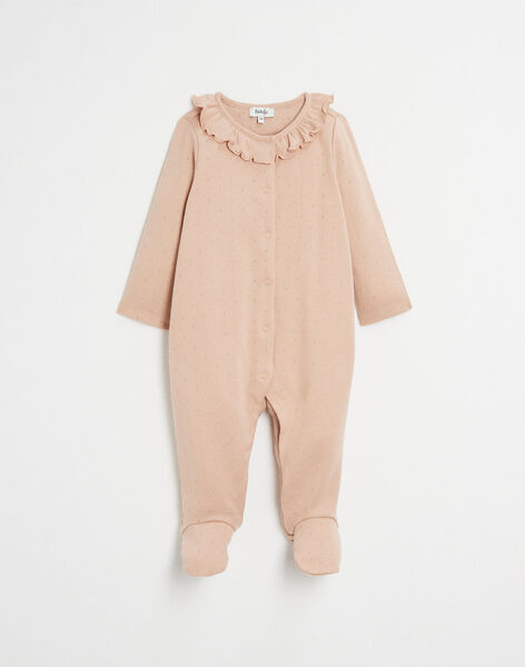 Fancy ribbed romper in boid de rose by Nathalys