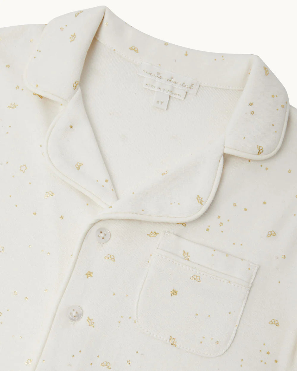 Aspen Star & Crown Child Pyjama - Natural