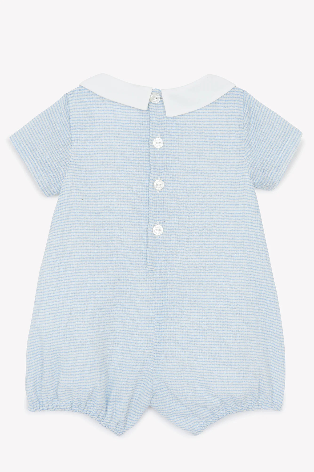 JUMPSUIT SHORT – STRIPED BLUE CELESTIAL