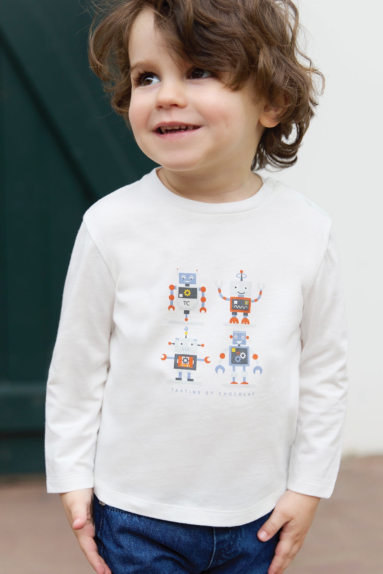 T-SHIRT Blue Greye Illustration robots