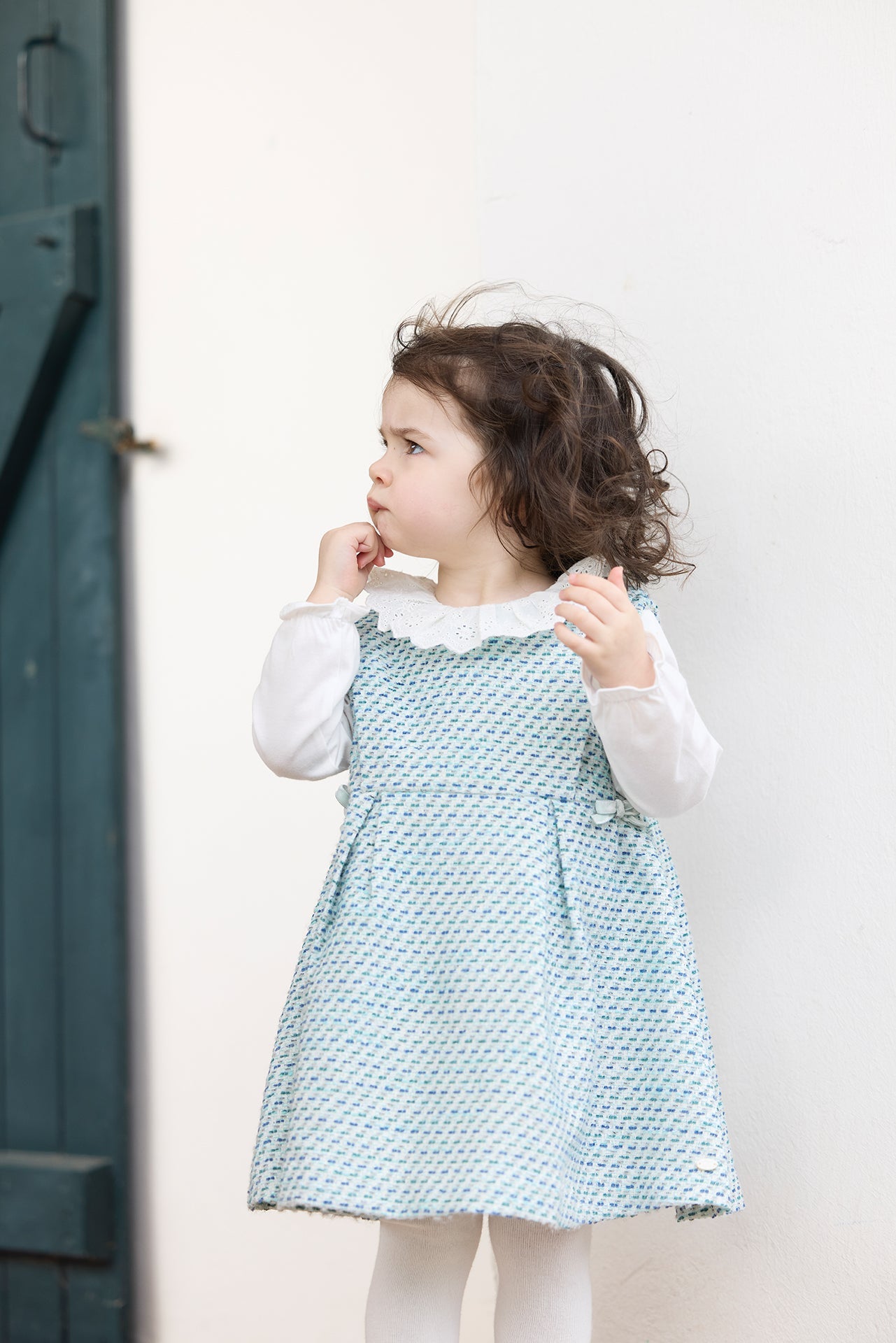 DRESS Emerald in tweed