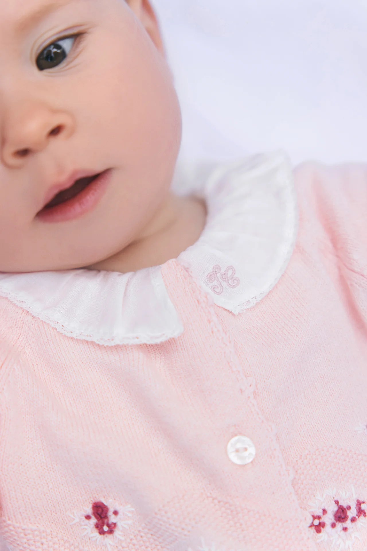 JUMPSUIT LONG Pale pink embroidery