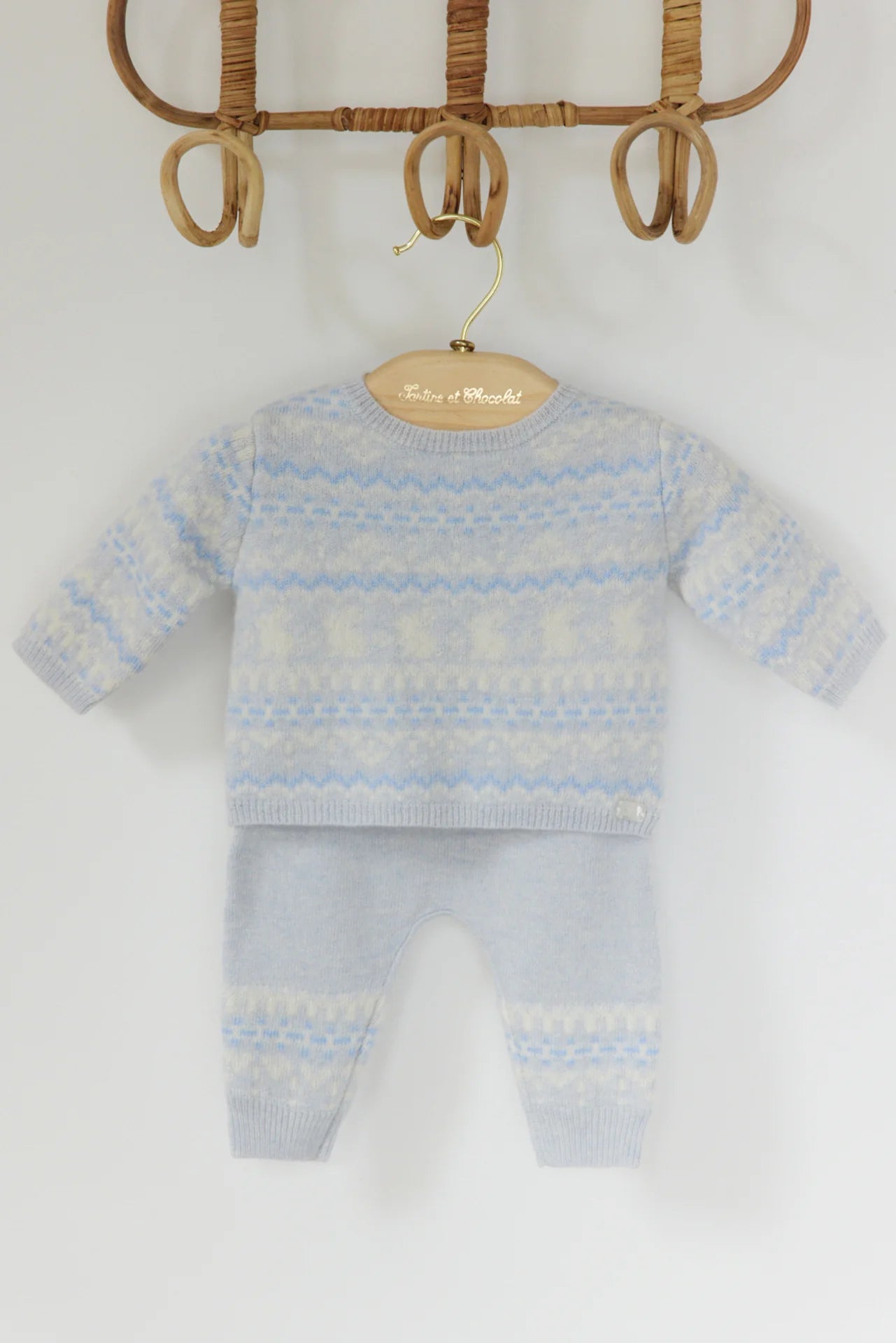 Outfit Long Blue heather jacquard